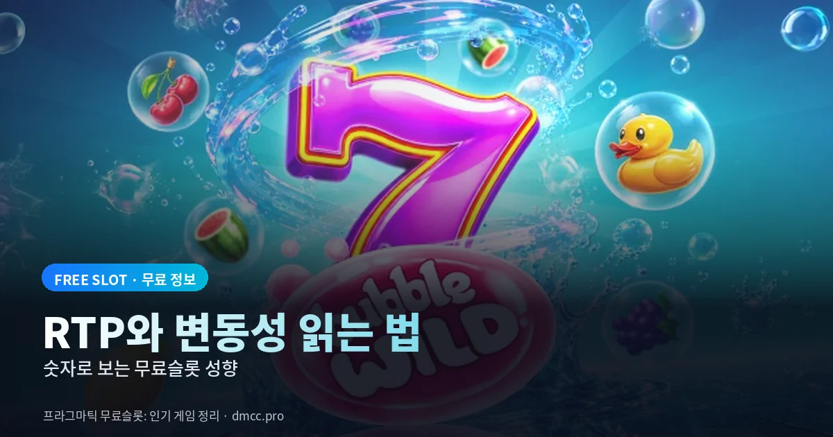 무료슬롯 RTP와 변동성 읽는 법